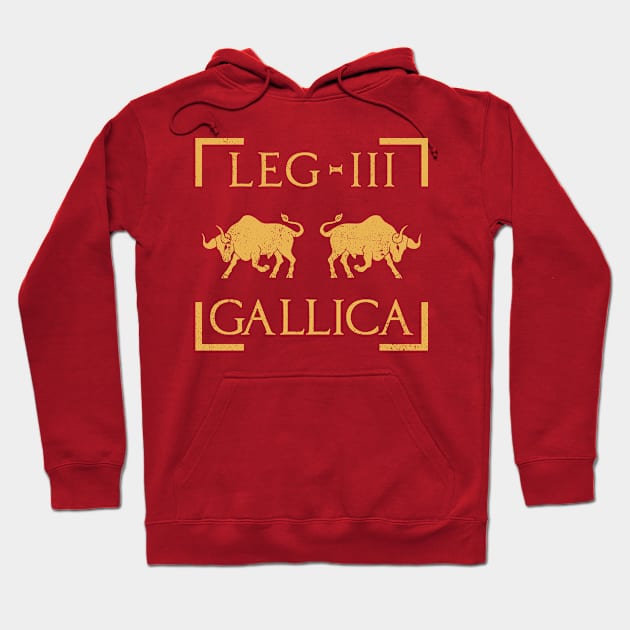 Legio III Gallica Taurus Bull Emblem Roman Legion Hoodie by zeno27